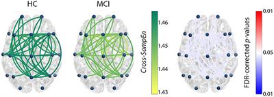 Measuring Alterations of Spontaneous EEG Neural Coupling in Alzheimer's Disease and Mild Cognitive Impairment by Means of Cross-Entropy Metrics